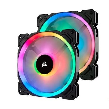 Corsair LL140 RGB 140mm Dual Light Loop RGB LED PWM Fan - 2 Fan Pack with Lighting Node PRO
