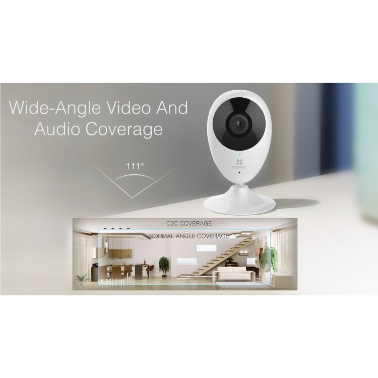 EZVIZ Mini O Indoor 720p HD Smart Wi-Fi Camera - Works with Amazon Alexa & Google Assistant IFTTT