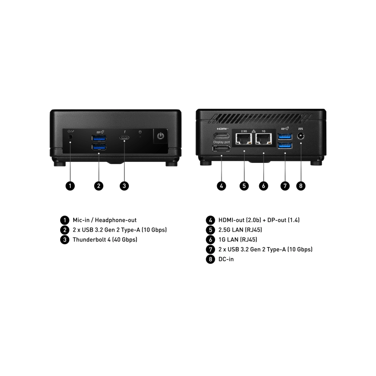 MSI Cubi 5 12M Intel Core i3-1215U 8GB RAM 256GB SSD Windows 11 Pro Mini PC