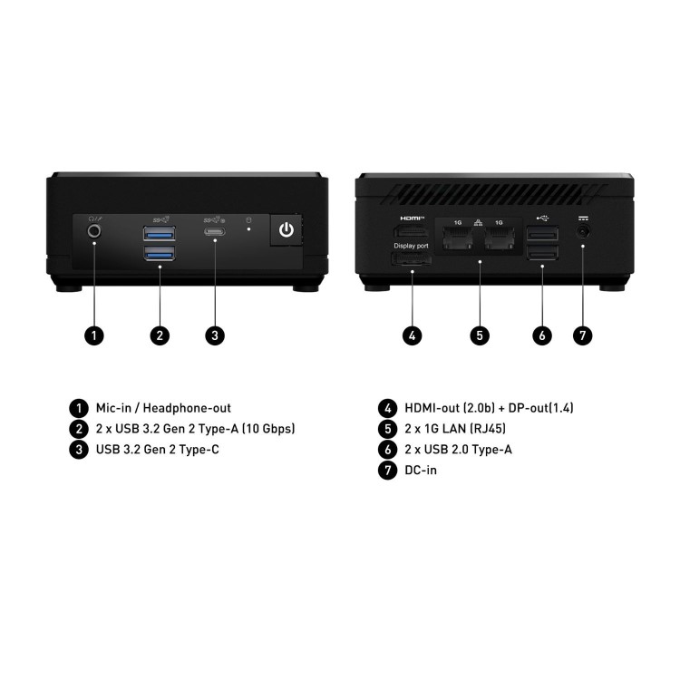 MSI Cubi N ADL N100 SFF Intel 4GB 128GB SSD Windows 11 Pro Desktop