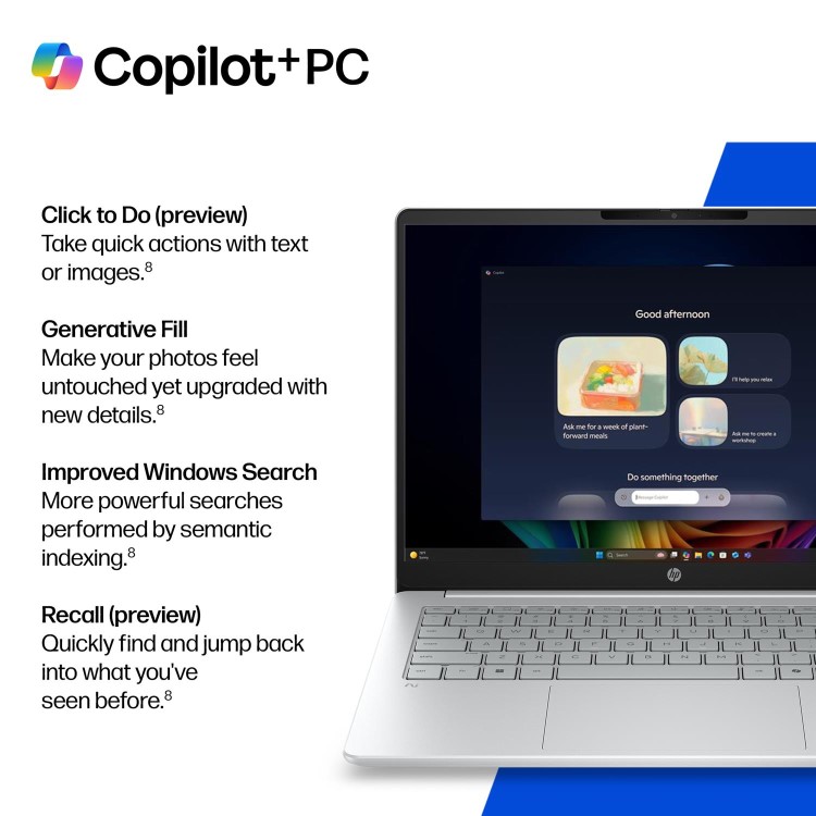 HP OmniBook 3 Qualcomm Snapdragon X 16GB RAM 256GB SSD 14 Inch Windows 11 Home Laptop