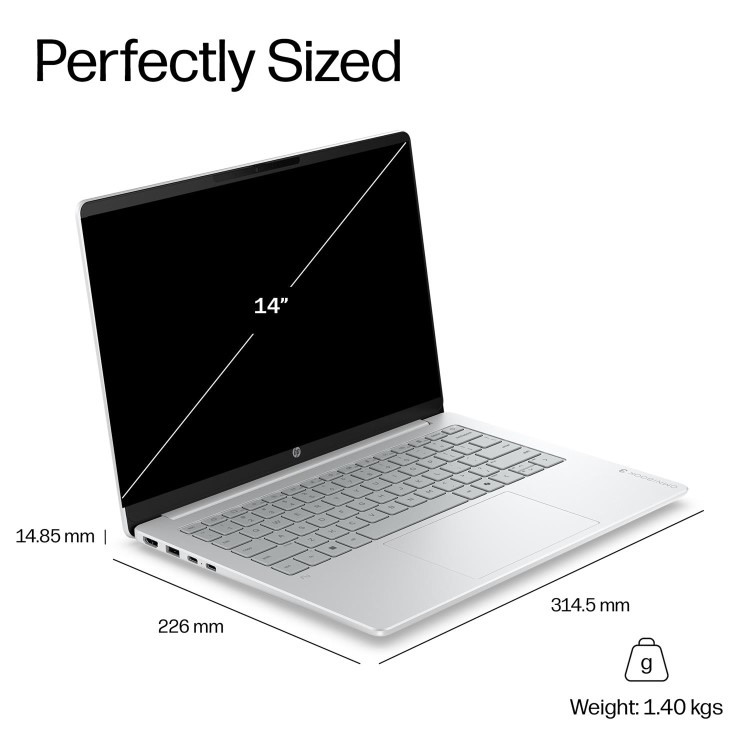 HP OmniBook 3 Qualcomm Snapdragon X 16GB RAM 256GB SSD 14 Inch Windows 11 Home Laptop