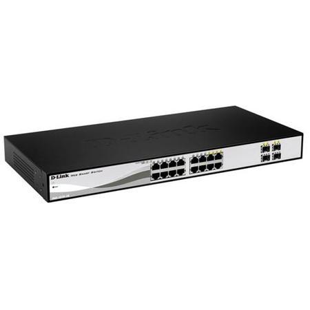 D-Link 16-port 10/100/1G Smart Switch +4 RJ45/SFP