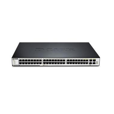 48-port 10/100/1000 Layer 2 Stackable Managed Gigabit Switch including 4-port Combo 1000BaseT/SFP wi