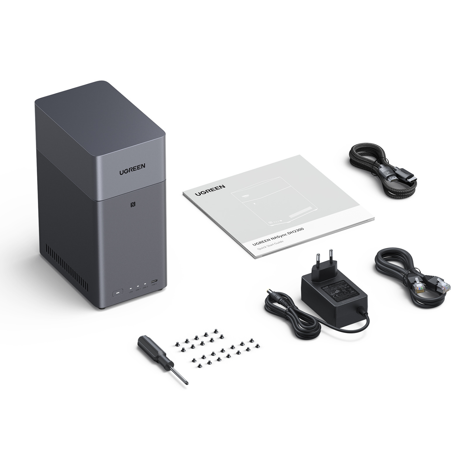 Hdmi Storage UGREEN DH2300 4GB RAM 2 BAY NAS Expansion Enclosure with HDMI Cable on ...