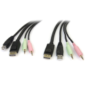 DP4N1USB6 6ft 4-in-1 USB DisplayPort KVM Cable w/ Audio & Microphone