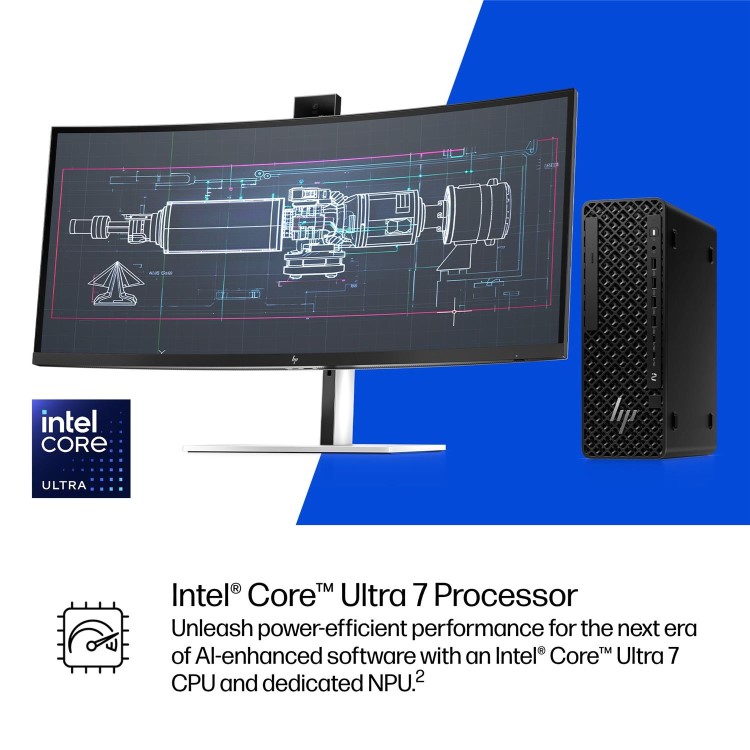 HP Z2 SFF G1i AI Intel Core Ultra 7 265K 48GB RAM 1TB SSD RTX Pro 2000 Blackwell Windows 11 Pro Workstation PC