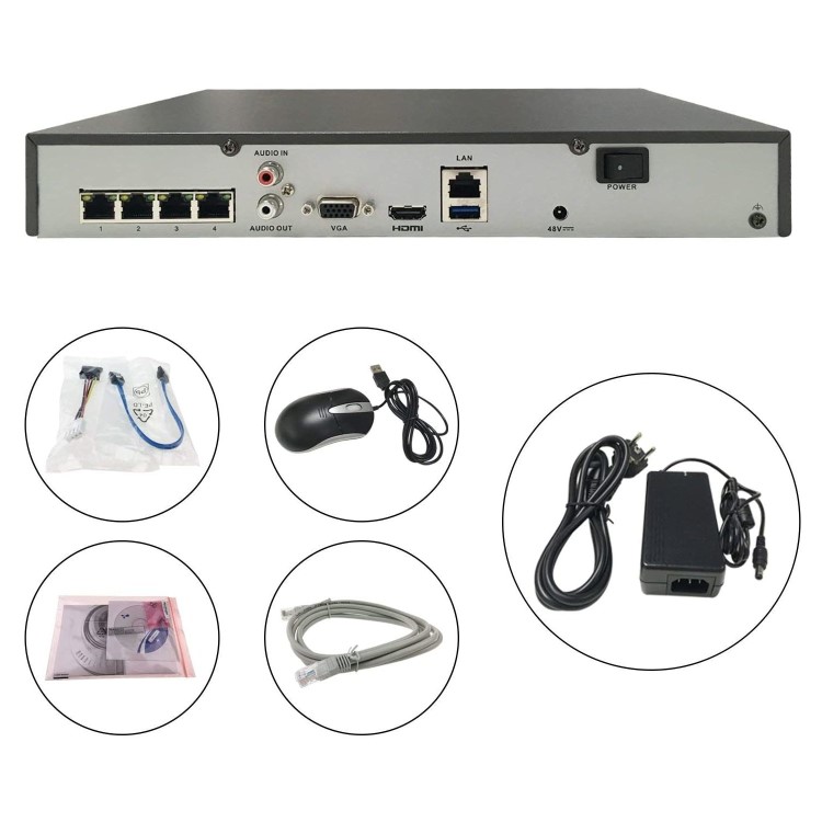Hikvision 4 Channel 4K Ultra HD Network Video Recorder - No Hard Drive