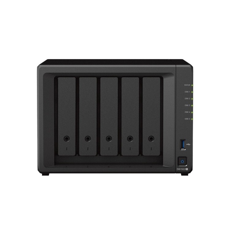 Synology DiskStation DS1522+ 8GB RAM with 20TB Installed Storage 5 Bay SATA Desktop NAS Storage