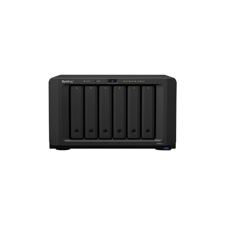 Synology DiskStation DS1621+ 4GB RAM with 60TB Installed Storage 6 Bay SATA Desktop NAS Storage