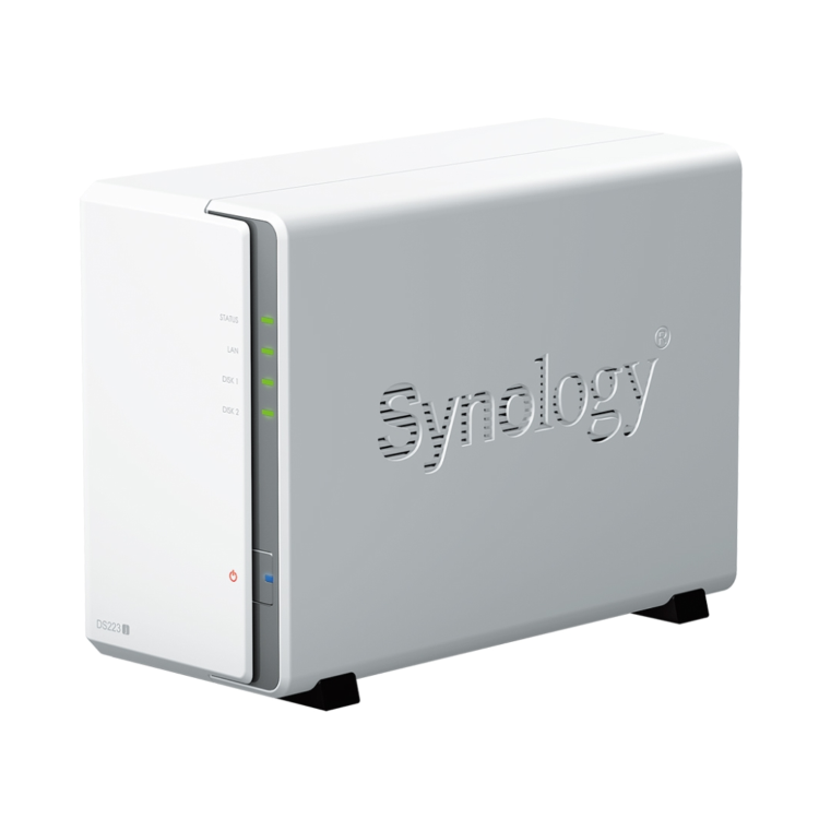 Synology DiskStation DS223j 1GB RAM with 8TB Installed Storage 2 Bay SATA Desktop NAS