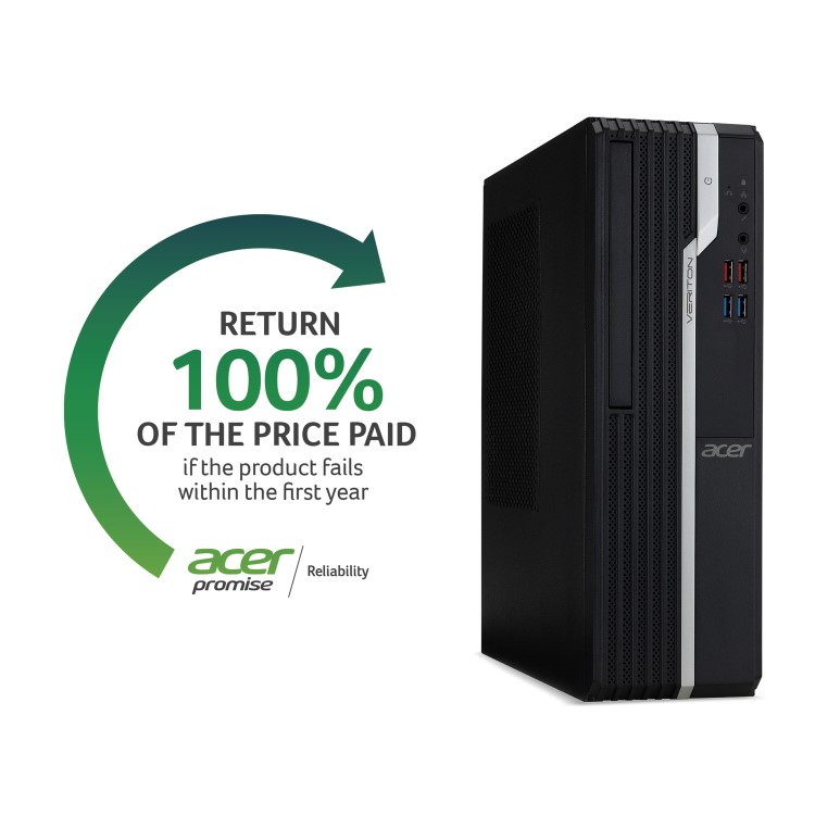 Acer Veriton X2 VX2680G Intel Core i5 11400 - 8GB 256GB - Windows 10 Pro - Desktop PC