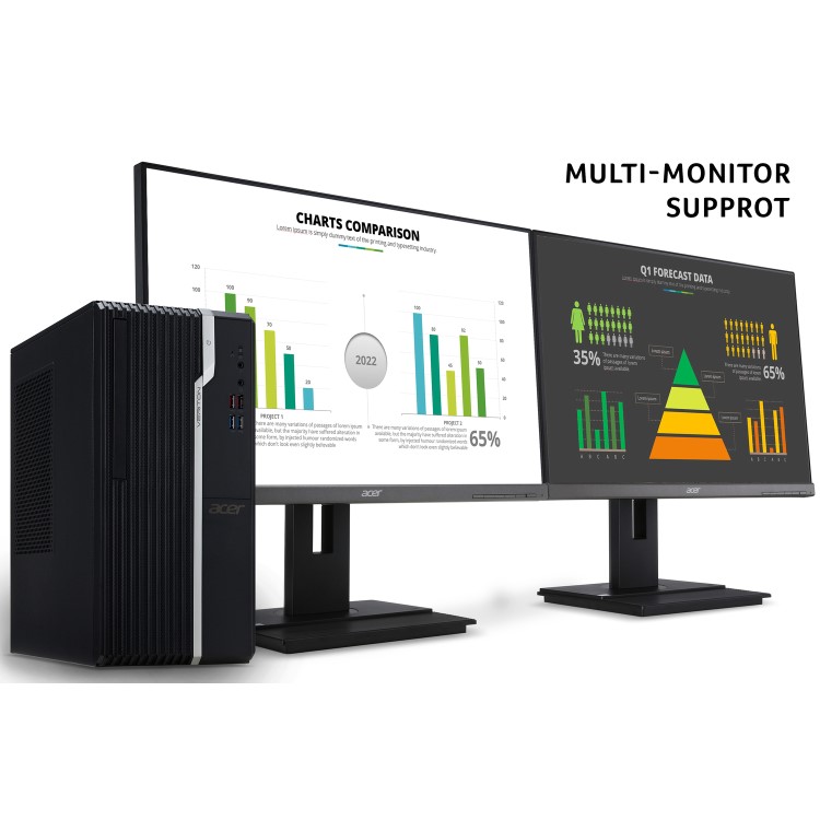 ACER Veriton VS2680G Intel Core i5-11400 - 8GB 256GB Windows 10 Pro - Desktop PC