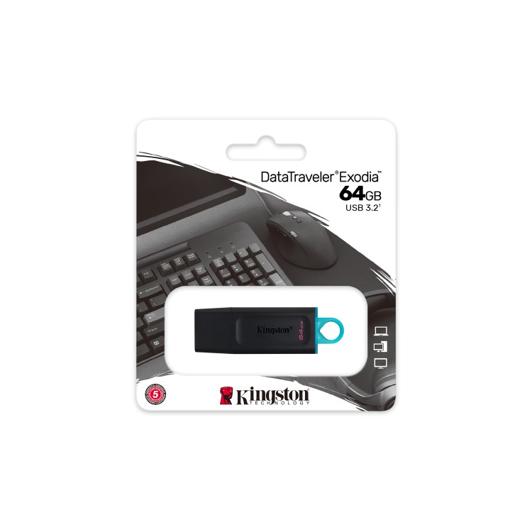 Kingston DataTraveler 64GB USB Type-A Flash Drive