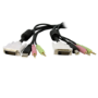 15 ft 4-in-1 USB DVI-D Audio and Microphone KVM Cable