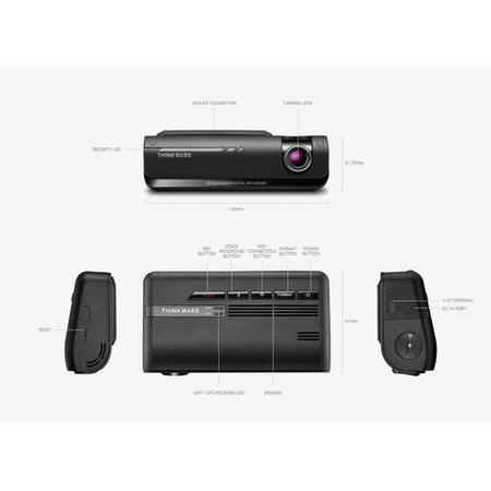Thinkware F770 WIFI GPS 2 ch Dash Cam with 32GB SD Card  and Hardwire Kit
