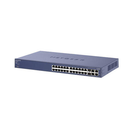NETGEAR ProSafe FS728TP 24 Port 10/100 Smart Switch with 4 Gigabit Ports and 24 Ports PoE - switch - 24 ports