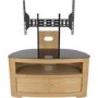 Blenheim Affinity Curved Combi TV Stand 1000 Oak / Black Glass