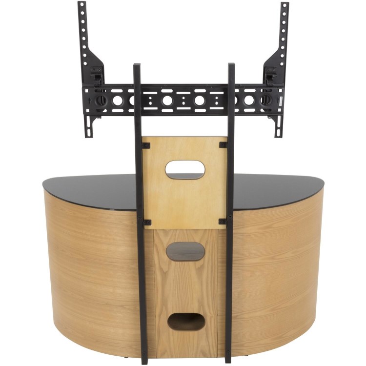 Blenheim Affinity Curved Combi TV Stand 1000 Oak / Black Glass