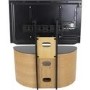 Blenheim Affinity Curved Combi TV Stand 1000 Oak / Black Glass