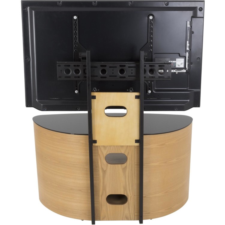 Blenheim Affinity Curved Combi TV Stand 1000 Oak / Black Glass