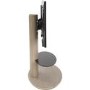 Chepstow Affinity Oval Pedestal TV Stand 930 Whitewashed Oak / Black Glass