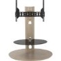Chepstow Affinity Oval Pedestal TV Stand 930 Whitewashed Oak / Black Glass