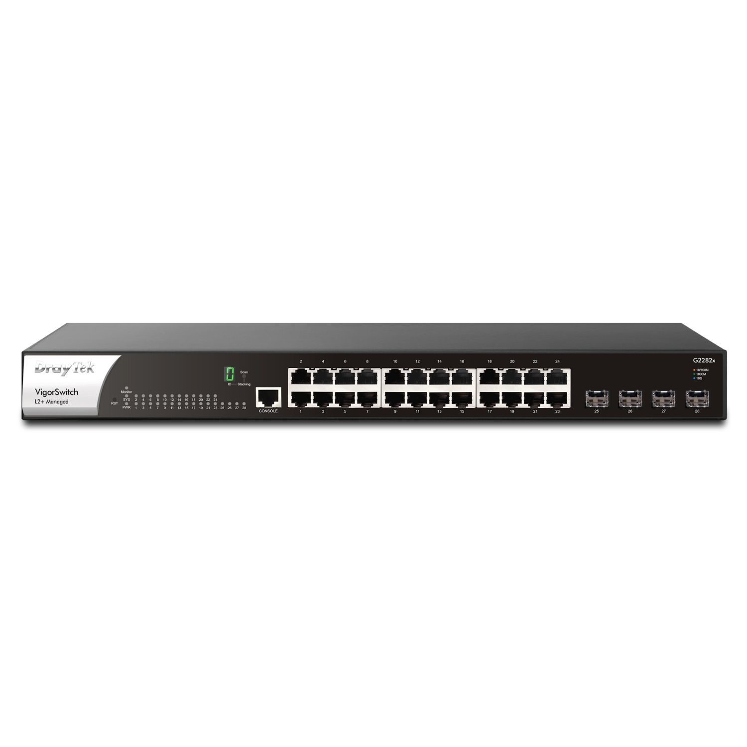 Draytek Black Vigorswitch G2282x 24-Port Rack-Mountable Managed Switch