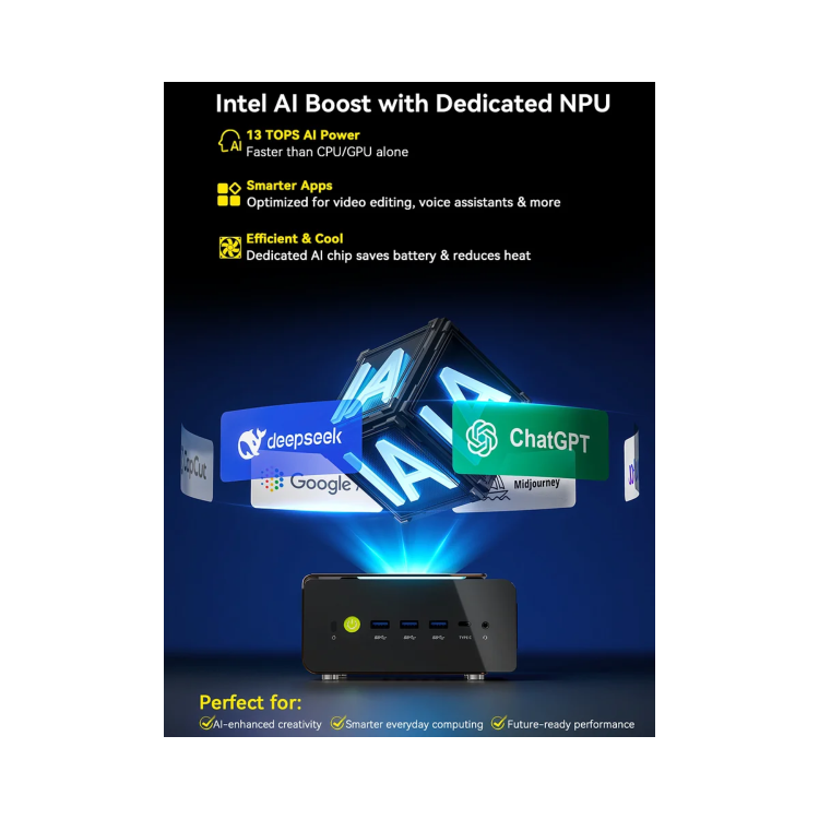 GMKTec NucBox EVO-T1 Intel Ultra 9 285H 64GB RAM 2TB SSD Windows 11 Pro Desktop PC