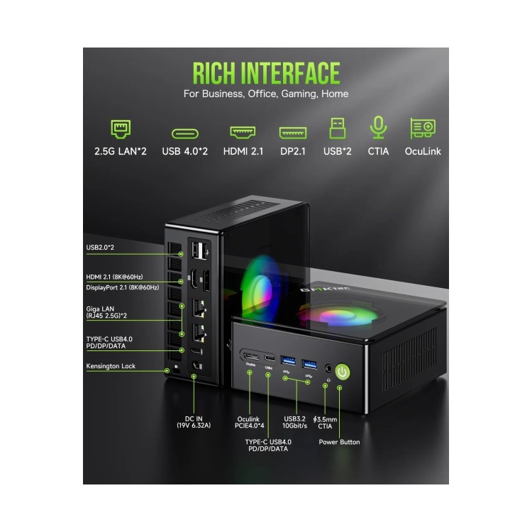 GMKTec NucBox K11 Ryzen 9 8945HS 16GB RAM 1TB SSD Windows 11 Pro Desktop PC