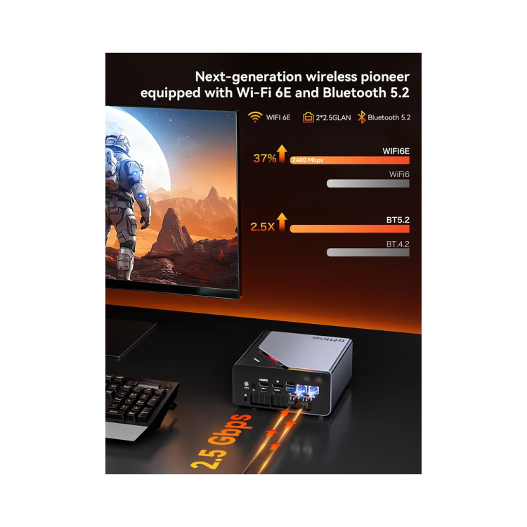 GMKTec NucBox K12 AMD Ryzen 7H 255 32GB RAM 1TB SSD Windows 11 Pro Desktop PC