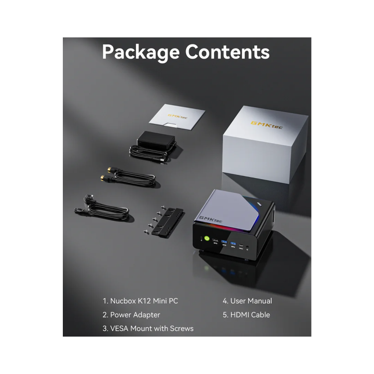 GMKTec NucBox K12 AMD Ryzen 7H 255 32GB RAM 1TB SSD Windows 11 Pro Desktop PC
