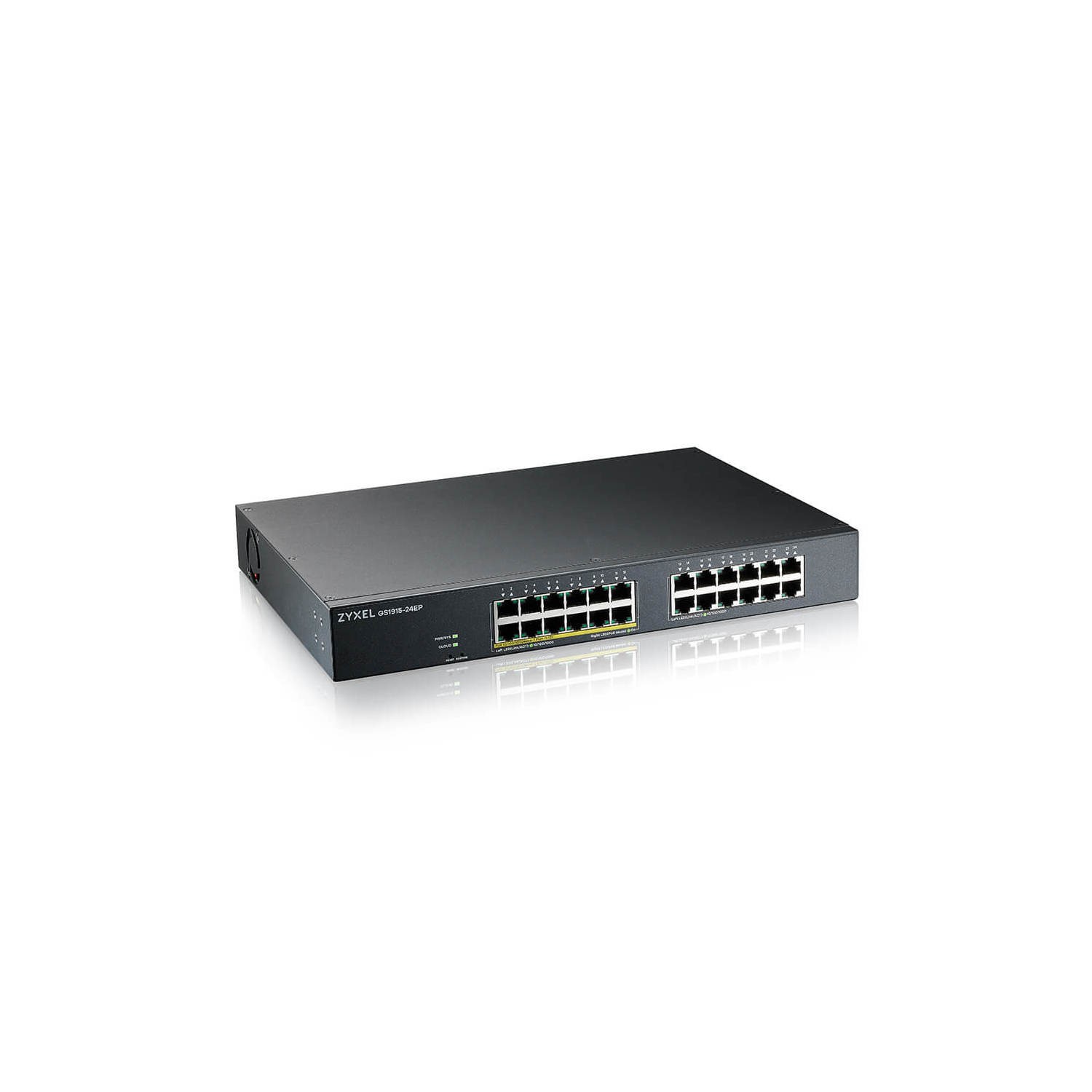 Zyxel Black Gs1915-24Ep 24-Port Smart Managed Rackmount Gigabit Poe+ Switch