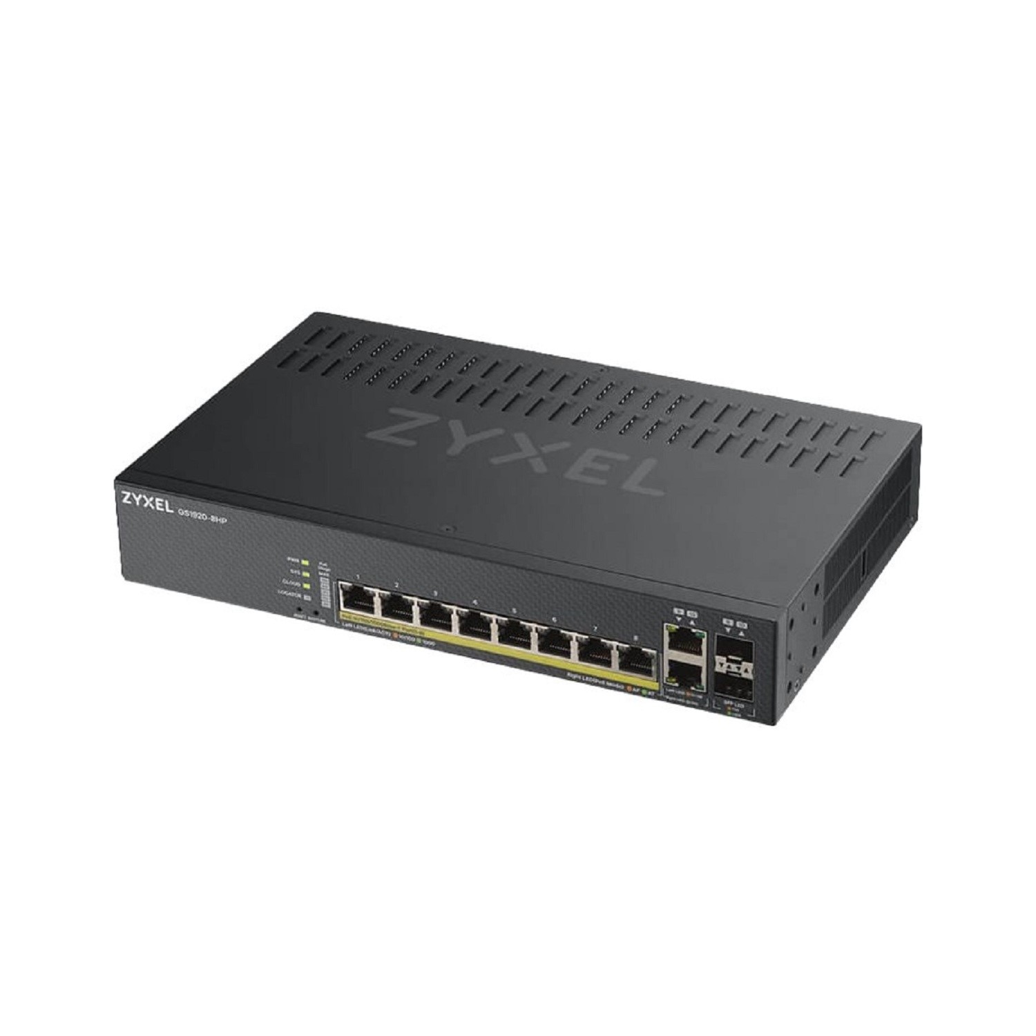 Zyxel Black Gs1920-8Hpv2 8-Port Smart Managed Wall-Mountable Gigabit Switch