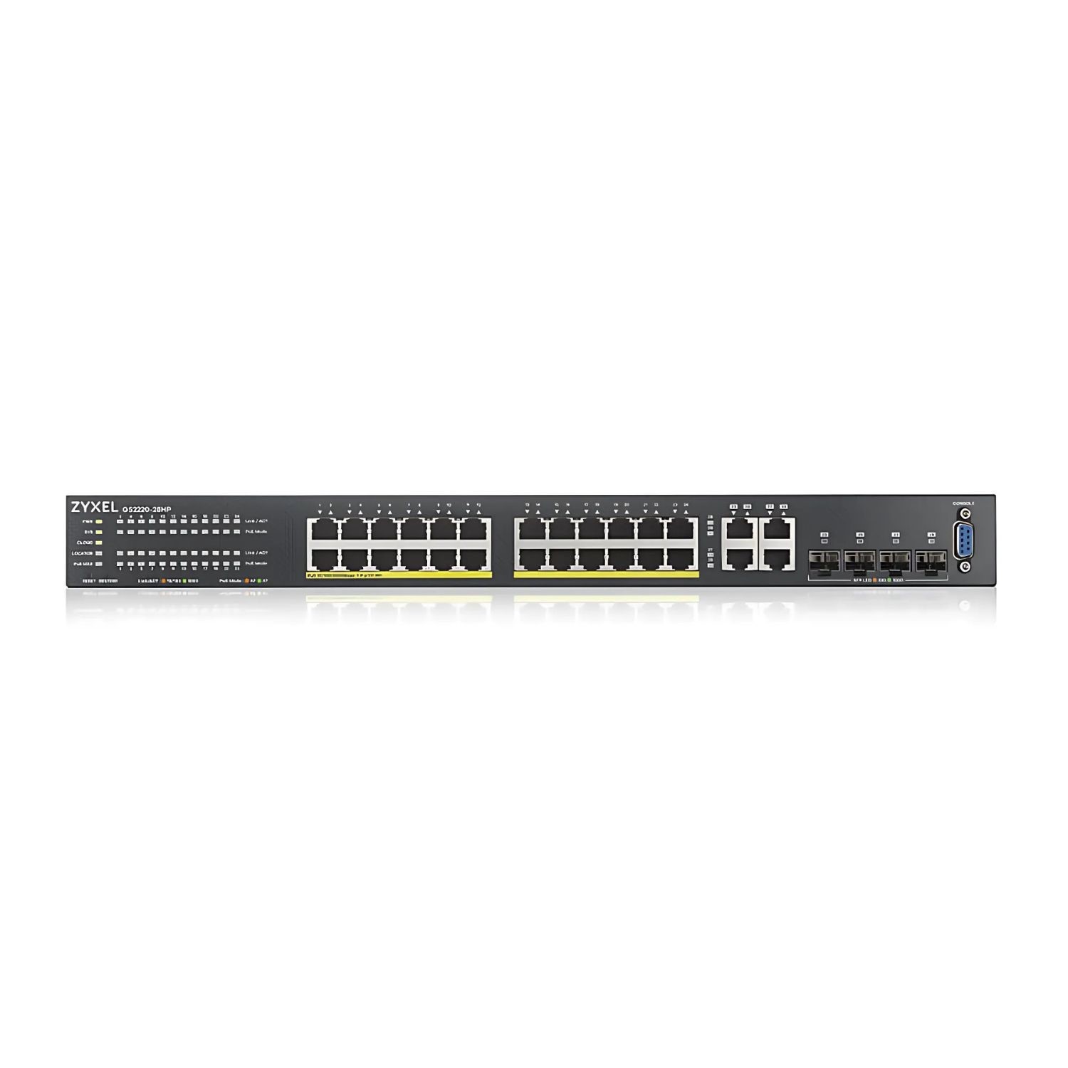 Zyxel Black Gs2220-28Hp Nebulaflex Pro 24-Port Layer 2 Managed Rackmount Gigabit Poe+ Switch