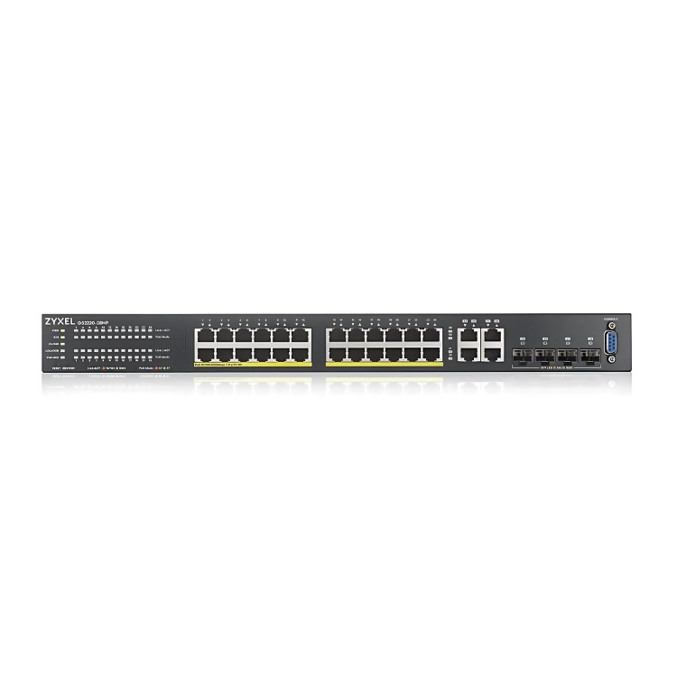 Zyxel GS2220-28HP NebulaFlex Pro 24-Port Layer 2 Managed Rackmount Gigabit PoE+ Switch