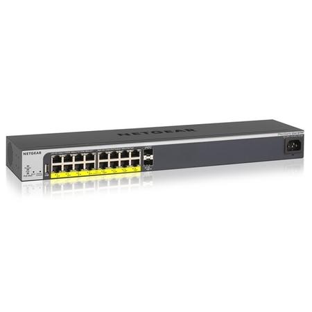 NETGEAR ProSAFE Easy-Mount 16-Port PoE+ Gigabit Smart Managed Switch with 2 SFP Ports