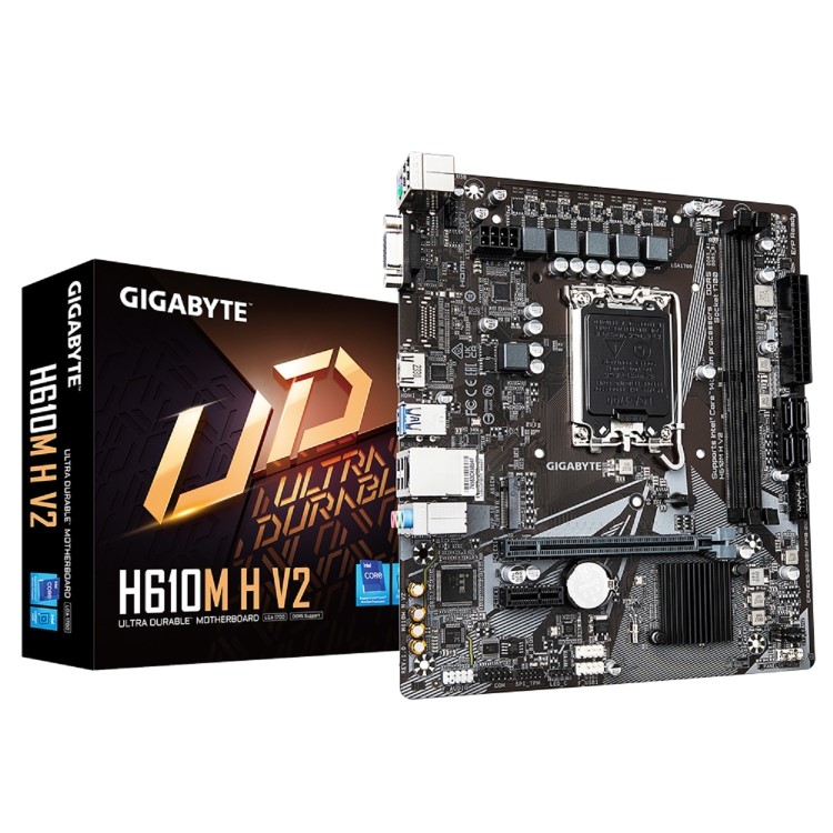 GIGABYTE H610M H V2 Intel H610 LGA 1700 DDR4 Micro ATX Motherboard