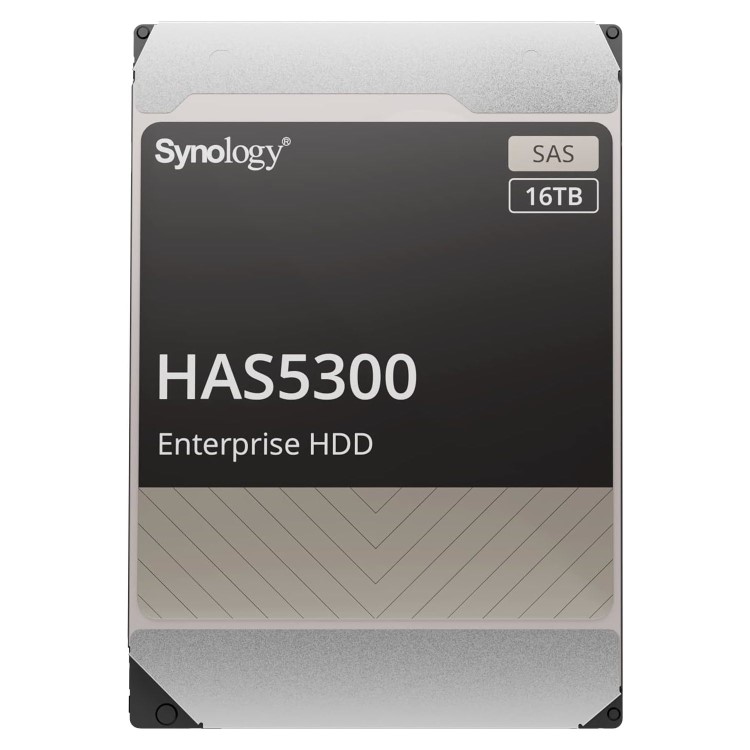 Synology HAS5300 - Hard drive - 16 TB - internal - 3.5" - SAS 12Gb/s - 7200 rpm - buffer_ 256 MB - for Synology SA3200D SA3400 SA3600 High Density HD6500 RackStation RS18016xs+