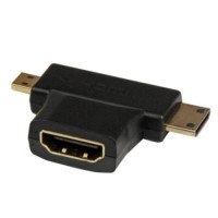 StarTech.com HDMI&reg; 2-in-1 T-Adapter - HDMI to HDMI Mini or HDMI Micro Combo Adapter – F/M