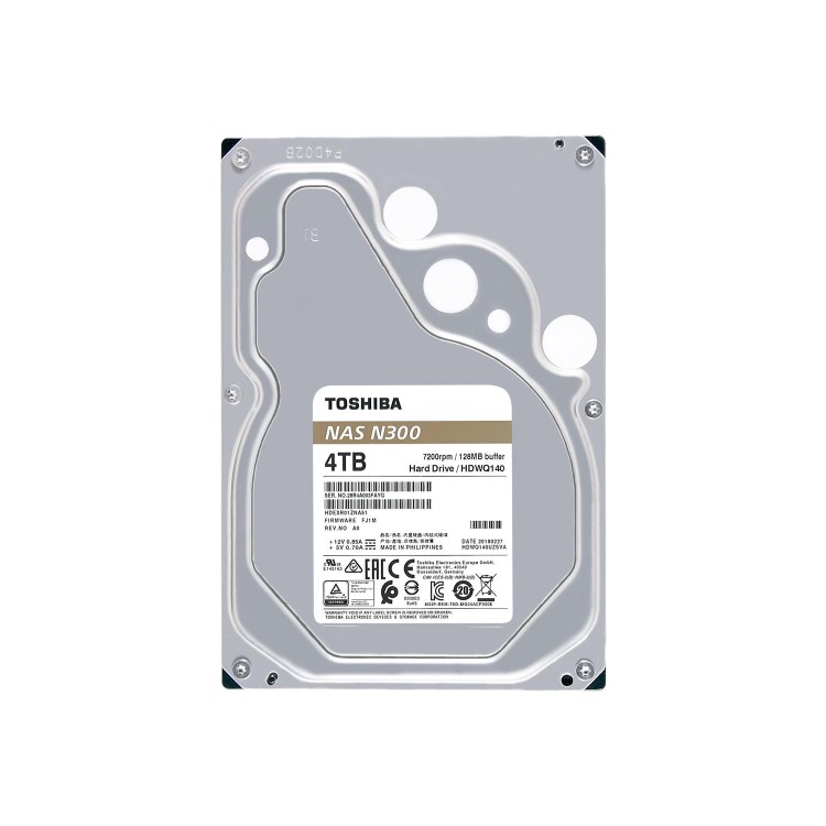 Toshiba N300 4TB SATA 3.5" NAS Internal Hard Drive