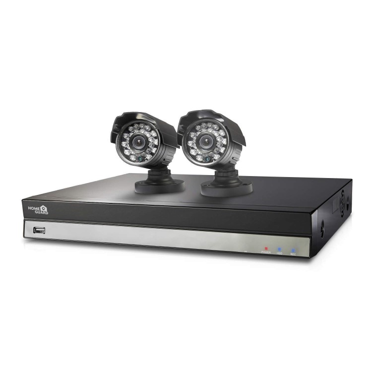 HomeGuard DIY 1TB 4 Channel CCTV Security Kit with 2x 480TVL Cameras