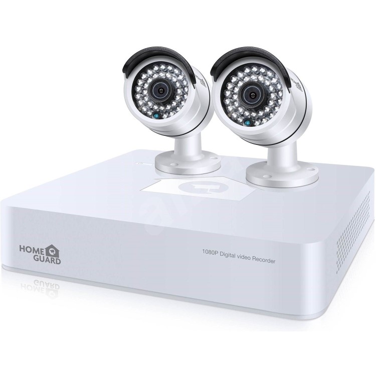 HomeGuard 2 Camera 1080p HD DVR CCTV System with 1TB HDD