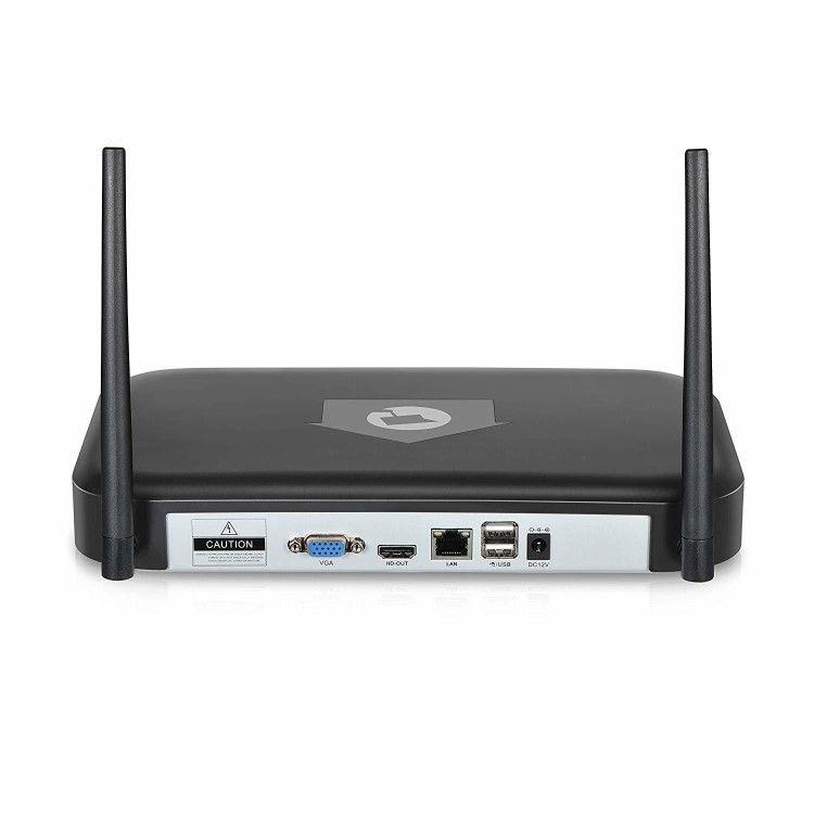 HomeGuard CCTV System - 4 Channel Wireless NVR with 2 x 1080p HD Day/Night Cameras & 1TB HDD