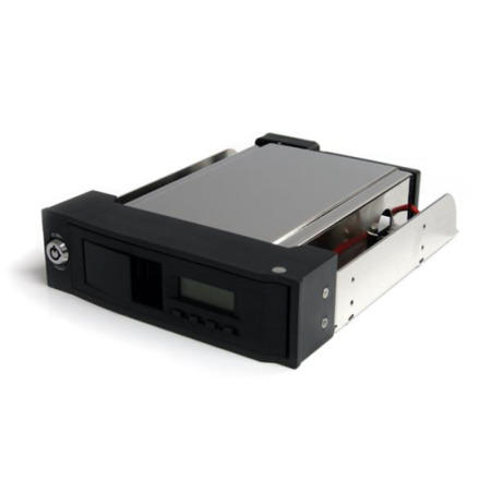 StarTech.com 5.25in Trayless Hot Swap Mobile Rack for 3.5in SATA HDD with LCD & Fan