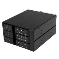 StarTech.com 3 Bay Aluminum Trayless Hot Swap Mobile Rack Backplane for 3.5in SAS II/SATA III - 6 Gb