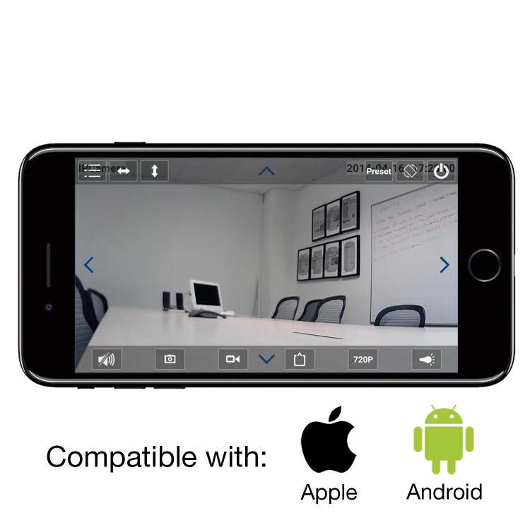 electriQ HD 720p Wifi Pet Monitoring Pan Tilt Zoom Camera with 2-way Audio & dedicated App - Blue