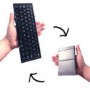 Triple Folding Mini Bluetooth Keyboard for Tablets and Phones With Free Case
