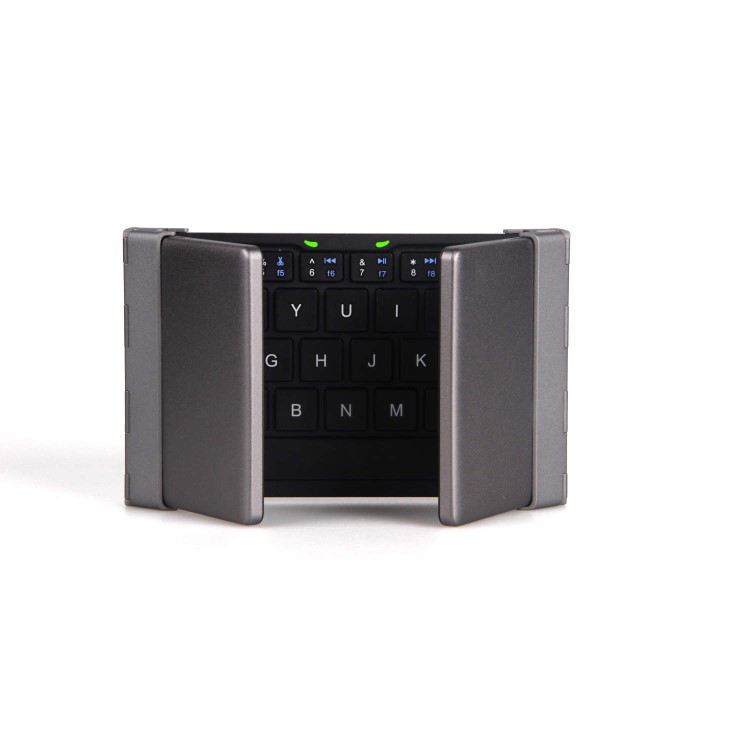 Triple Folding Mini Bluetooth Keyboard for Tablets and Phones With Free Case