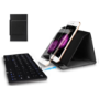Triple Folding Mini Bluetooth Keyboard for Tablets and Phones With Free Case